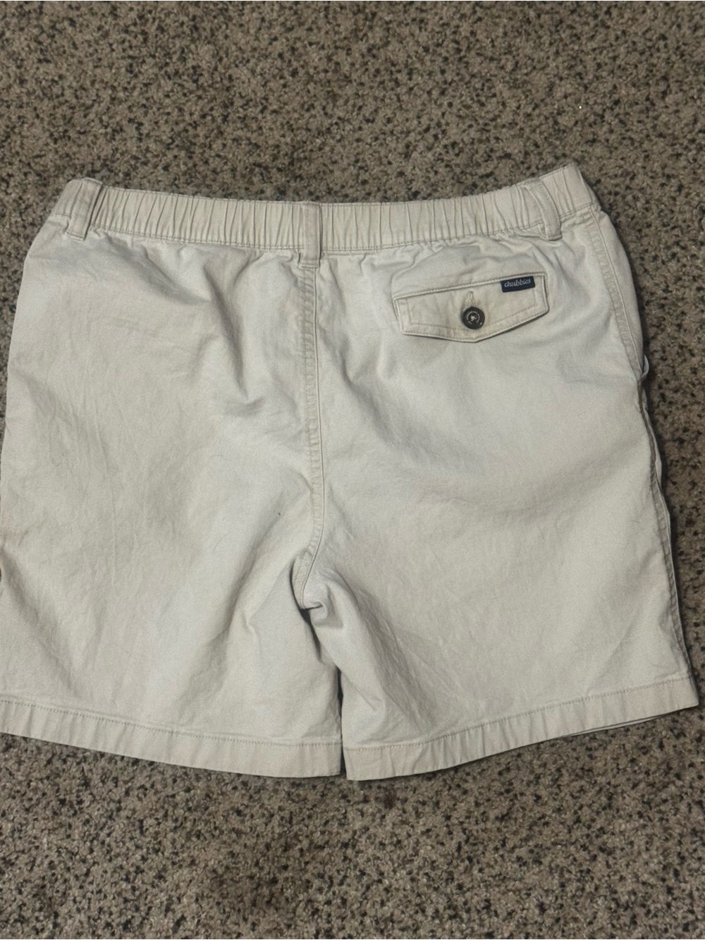 Chubbies Light Beige Elastic-Waist Kids Shorts